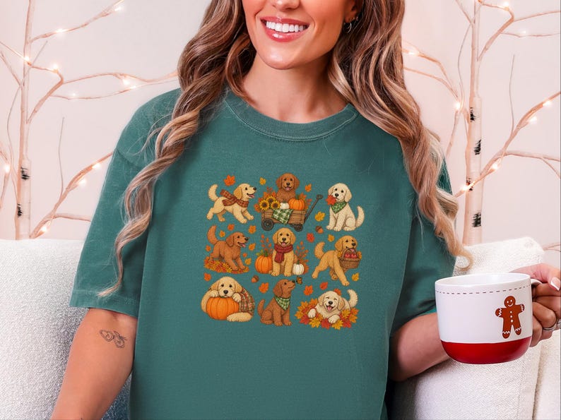 Golden Retriever Fall Shirt, Golden Retriever Gift, Autumn Dog Lover Tee, Pumpkin Patch Sweatshirt image 6