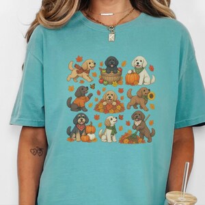 Cockapoo Fall Shirt, Pumpkin Dog Gift, Autumn Puppy Tee, Doodle Dog Lover Shirt, Fall Pet Owner Shirt image 5