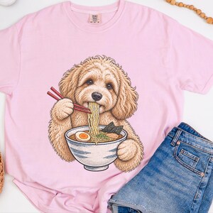 Maltipoo Ramen Shirt, Ramen Lover Gift, Foodie Dog T Shirt, Noodle Lover Tee, Japanese Food Shirt image 9