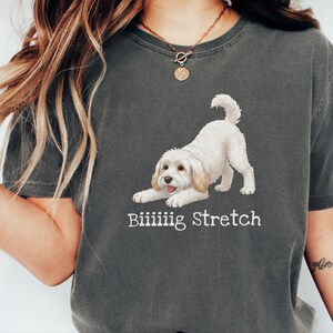 Comfort Colors Maltipoo Mom Shirt Biiiiig Stretch, Funny Dog Lover Gift, Playful Puppy Doodle Parent Tee, Cute White Maltese Poodle Animal image 6
