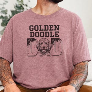 Goldendoodle Dad Shirt | Dog Dad Life Tee | Funny Goldendoodle Owner Apparel | Proud Dog Father T-Shirt, Comfort Colors | Pet Crewneck Shirt image 6