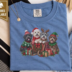 Schnoodle Christmas Shirt, Holiday Dog Lover Gift, Festive Puppy Sweatshirt, Christmas Dog Shirt image 7