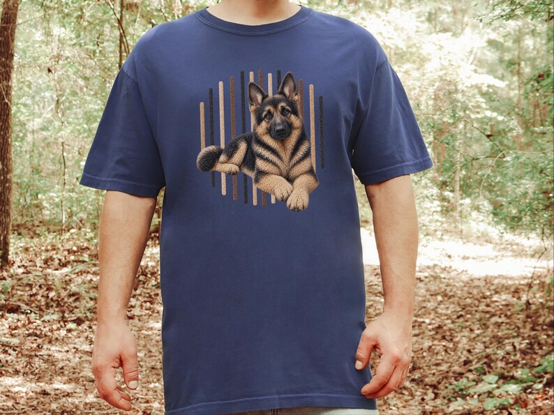 T-shirt met Duitse Herder-hond, cadeau voor Duitse Herder-moeder, T-shirt voor liefhebbers van Duitse Herders, cadeau voor hondengeleider, kleding voor hondenbezitters afbeelding 10