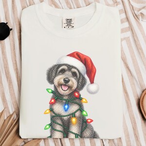 Schnoodle Christmas Shirt, Dog Lover Gift, Schnoodle Mom Sweatshirt, Christmas Dog Shirt, Holiday Puppy Tee image 4