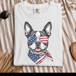 Comfort Colors Patriotic Boston Terrier Sunglasses image 4