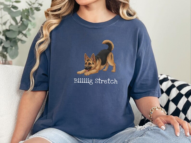 Comfort Colors GSD Sweatshirt Biiiiig Stretch, German Shepherd Dog Lover Gift, Pet Owner Shirt, Alsatian Puppy Tee, German Shepherd Tee image 6