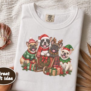 Frenchie Christmas Shirt, French Bulldog Christmas Shirt, Dog Christmas Shirt, Frenchie Mom Shirt, French Bulldog Gift, Dog Lover Shirt image 10