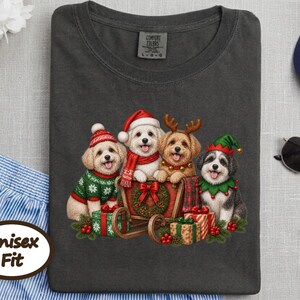 Maltipoo Christmas Shirt, Maltipoo Dog Gift, Festive Santa Puppy Tee, Christmas Dog Lover Shirt, Holiday Dog Sweatshirt image 9