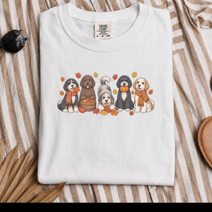 T-shirt d'automne Bernedoodle, Cadeau pour amoureux des chiens en automne, T-shirt maman Bernedoodle, T-shirt chiot mignon, Sweat-shirt pour amoureux des chiens Doodle image 2