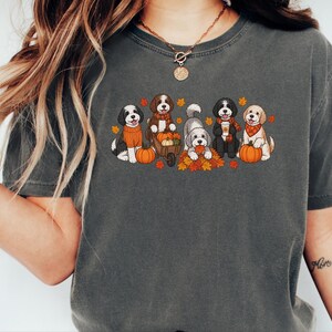 Camiseta de otoño para Sheepadoodle, Camiseta de otoño para perros, Regalo para amantes de los perros, Camiseta de otoño para mamás de perros, Mamá de Sheepadoodle, Camiseta acogedora de otoño imagen 10