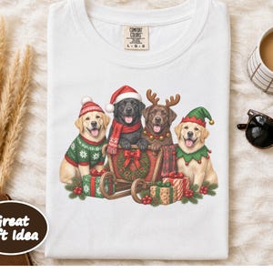 Christmas Dog Shirt, Labrador Christmas Gift, Black Lab Christmas Sweatshirt, Chocolate Lab Lover Shirt, Yellow Lab Holiday Tee image 6