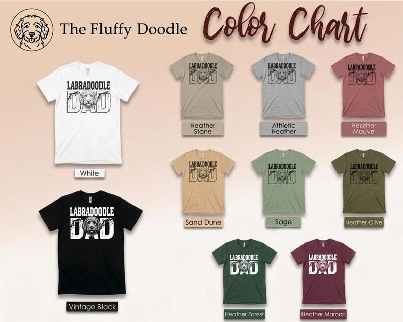 Labradoodle Dog Gift, Funny Labradoodle Dad Shirt, Personalized Pet Owner T-shirt, Vintage Dog Father Life Graphic Tee, Funny Dog Dad Shirt image 8