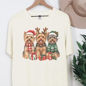 Christmas Yorkie Sweatshirt, Yorkie Mom Gift, Holiday Dog Crewneck, Festive Puppy Jumper, Yorkie Lover Apparel