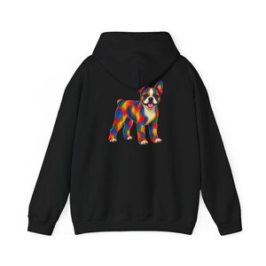 Boston Terrier Shirt, Colorful Dog Lover Gift, Rainbow Puppy Art Tee, Dog Mom Present image 11