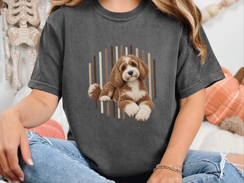 Cavapoo Shirt, Cavapoo Mom Gift, Cavapoo Art Tee, Cavapoo Dog Lover Shirt, Puppy Owner Gift image 6