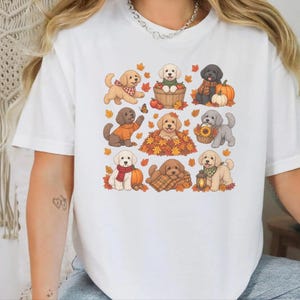 Maltipoo Fall Shirt, Fall Dog Lover Gift, Autumn Puppy Tee, Cozy Fall Dog Shirt, Maltipoo Mom Shirt image 3