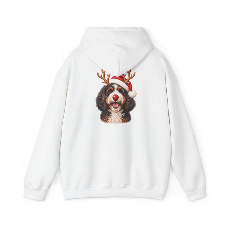 Bernedoodle Christmas Shirt, Christmas Bernedoodle Gift, Bernedoodle Mom Sweatshirt, Festive Dog Crewneck, Santa Paws Holiday Tee image 12