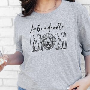 Labradoodle Dog Gift, Labradoodle Mom Shirt for Women, Fur Mama Tee, Doodle Lover Pet Owner Present, Dog Mom Birthday Gift Idea, Dog Paw Tee image 6