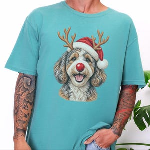 Aussiedoodle Christmas Shirt, Holiday Pet Gift, Christmas Dog Mom Sweatshirt, Festive Dog Tee, Aussiedoodle Lover Shirt image 6