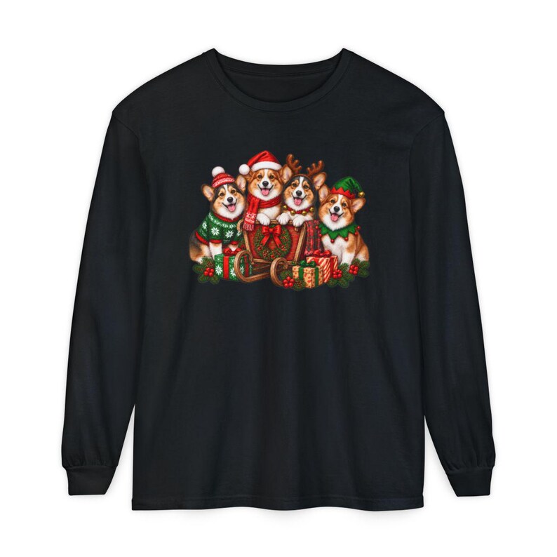 Corgi Christmas Shirt, Holiday Dog Shirt, Corgi Mom Gift, Festive Puppy Top, Dog Lover Gift Bild 13