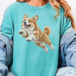 Camiseta con estampado de Corgi, regalo para mamás de Corgi, camiseta de Corgi galés de Pembroke, camiseta para amantes de los perros, camiseta de cachorro de Corgi feliz, regalo para dueños de Corgi imagen 3