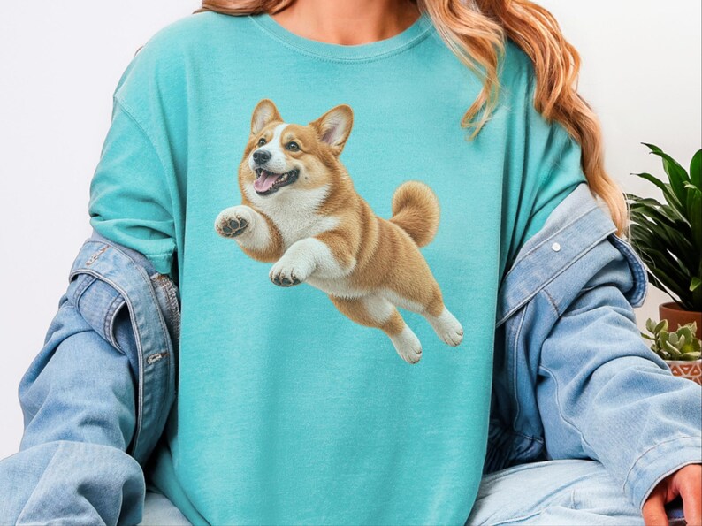 Camiseta con estampado de Corgi, regalo para mamás de Corgi, camiseta de Corgi galés de Pembroke, camiseta para amantes de los perros, camiseta de cachorro de Corgi feliz, regalo para dueños de Corgi imagen 3
