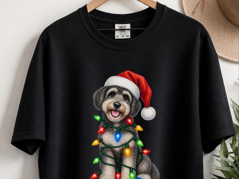 Schnoodle Christmas Shirt, Dog Lover Gift, Schnoodle Mom Sweatshirt, Christmas Dog Shirt, Holiday Puppy Tee image 8
