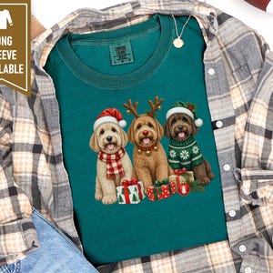 Labradoodle Christmas Sweatshirt, Holiday Dog Crewneck, Christmas Pet Shirt, Labradoodle Mom Gift, Festive Dog Lover Tee image 8
