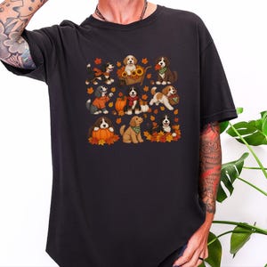 Herbstliches Bernedoodle-Shirt, Geschenk für Bernedoodle-Mama, Herbstliches Hunde-T-Shirt, Kürbis-Sweatshirt, Geschenk für Doodle-Liebhaber Bild 5
