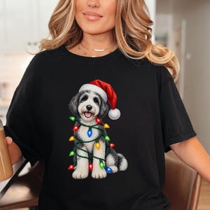 Sudadera navideña para Sheepadoodle, camiseta navideña para perros, regalo navideño para perros, regalo navideño para mamás perrunas, regalo para Sheepadoodle imagen 5