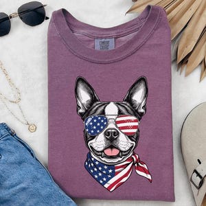 Comfort Colors Patriotic Boston Terrier Sunglasses image 6