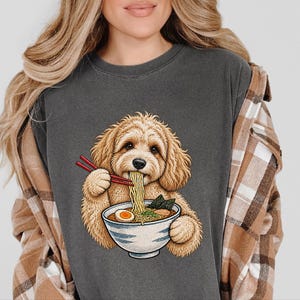 Maltipoo Ramen Shirt, Ramen Lover Gift, Foodie Dog T Shirt, Noodle Lover Tee, Japanese Food Shirt image 7