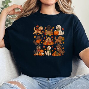 Cockapoo Fall Shirt, Pumpkin Dog Gift, Autumn Puppy Tee, Doodle Dog Lover Shirt, Fall Pet Owner Shirt image 7