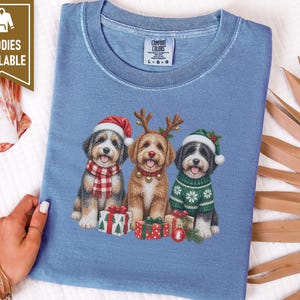 Aussiedoodle Christmas Sweatshirt, Aussiedoodle Gift, Holiday Dog Crewneck, Christmas Dog Sweater, Festive Puppy Lover Shirt image 8