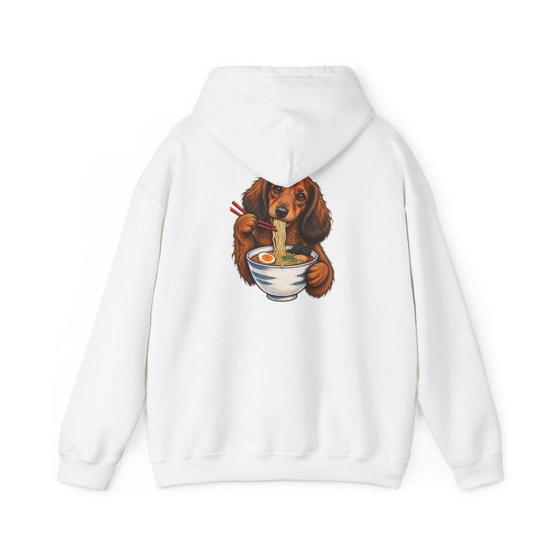 Dachshund Ramen Shirt, Wiener Dog Gift, Long Haired Doxie Tee, Japanese Food Art, Noodle Lover Shirt, Doxie Mom Gift image 12