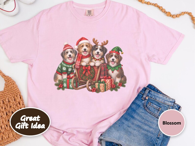 Christmas Aussiedoodle Shirt, Aussiedoodle Mom Gift, Holiday Dog Shirt, Funny Dog Christmas, Aussiedoodle Lover Gift image 10