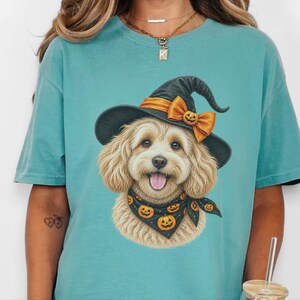 Halloween Dog Mom Shirt, Witch Dog Shirt, Maltipoo Mom Gift, Doodle Mom Shirt, Spooky Dog Tee, Halloween Pet Gift image 1