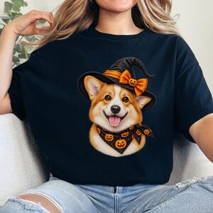 Corgi Halloween Tee, Dog Mom Fall Gift, Spooky Corgi Shirt, Halloween Dog Lover, Corgi Dad Present image 4