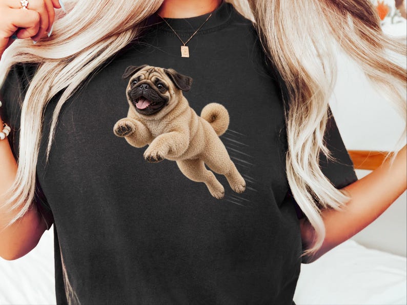 Mops-Shirt, Geschenk für Mops-Liebhaber, Lustiges Mops-T-Shirt, Mops-Mama-Shirt, Geschenk für Mops-Papa, Welpen-Shirt, Niedliches Hunde-T-Shirt mit Grafik Bild 5