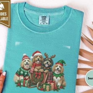Christmas Cockapoo Shirt, Cockapoo Lover Gift, Holiday Dog Crewneck, Festive Puppy Top, Dog Mom Christmas Gift image 4