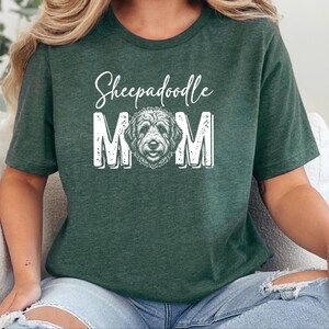 Sheepadoodle Mom Shirt, Sheepadoodle Mama Tee, Doodle Lover Dog Owner, Sheepdog Mix Pet Parent, Funny Canine Lover T-Shirt, Dog Mom Clothing image 7