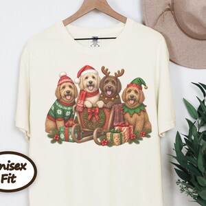 Christmas Labradoodle Shirt, Labradoodle Christmas Gift, Santa Dog Tee, Dog Mom Christmas Shirt, Holiday Pet Shirt, Labradoodle Lover Gift image 5