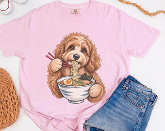 Camiseta Cavapoo, Regalo para amantes de los Cavapoo, Camiseta de ramen, Regalo para mamás de Cavapoo, Camiseta para amantes de los fideos, Regalo de comida japonesa, Sudadera de ramen