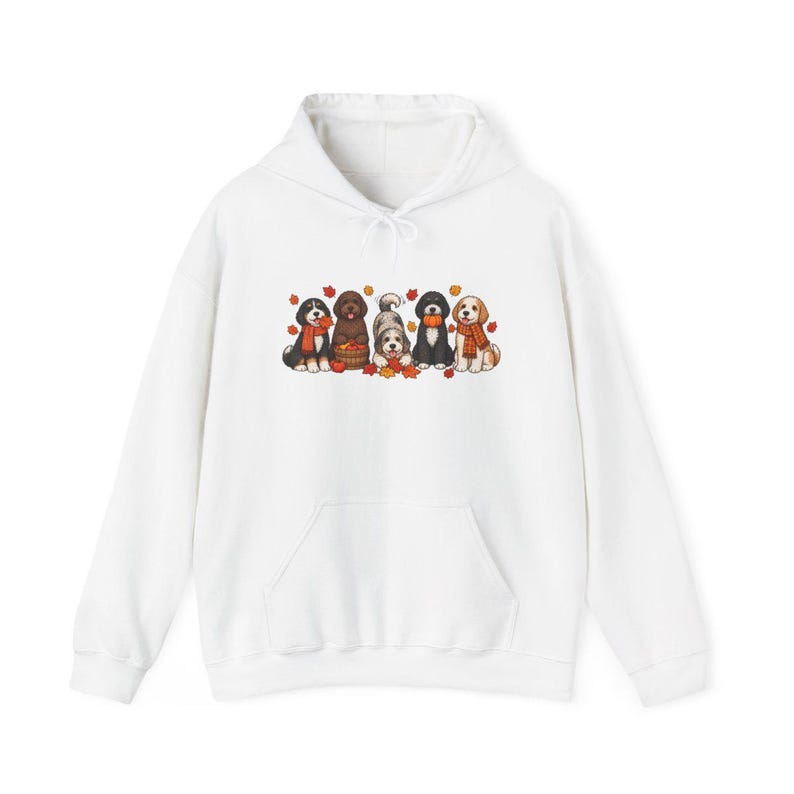 T-shirt d'automne Bernedoodle, Cadeau pour amoureux des chiens en automne, T-shirt maman Bernedoodle, T-shirt chiot mignon, Sweat-shirt pour amoureux des chiens Doodle image 12