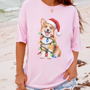 Kersttrui met Corgi-print, kerstshirt voor honden, kerstcadeau voor Corgi's, T-shirt voor hondenliefhebbers, cadeau voor Corgi-moeders afbeelding 6