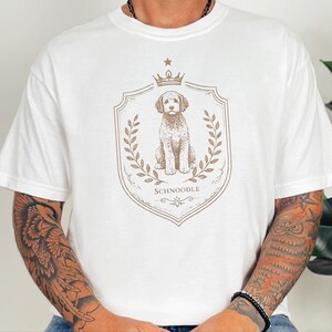 Comfort Colors Schnoodle Lover Royal Crest Shirt, Regal Pet Art Tee, Custom Dog Shirt for Schnoodle Mom and Dad Gift, Schnoodle Lover Tee image 7