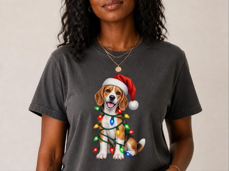 Beagle-julklapp, julklapp för hundmamma, festlig hundtröja, beagle-ägare, julklapp för hund bild 9