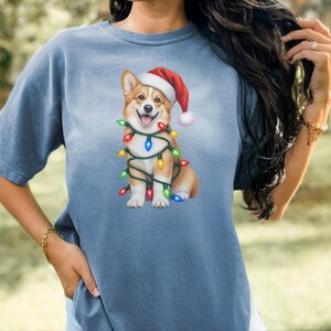 Kersttrui met Corgi-print, kerstshirt voor honden, kerstcadeau voor Corgi's, T-shirt voor hondenliefhebbers, cadeau voor Corgi-moeders afbeelding 10