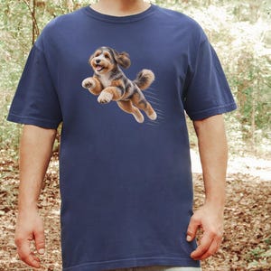T-shirt Aussiedoodle, Cadeau Aussiedoodle, T-shirt croisé Berger Australien/Caniche, T-shirt Maman Aussiedoodle, Cadeau pour amoureux des chiens Aussiedoodle image 2