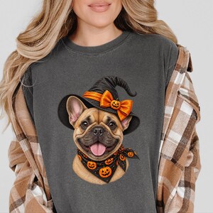 Frenchie Halloween Shirt, Frenchie Mom Gift, Halloween Dog Shirt, French Bulldog Mom Tee, Witch Dog Shirt, Spooky Dog Mom image 6
